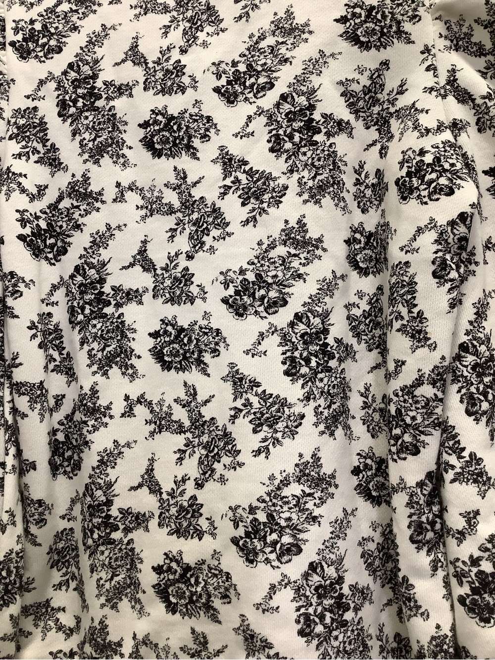 NWT Janie and Jack Black & White Toile Puff Sleeve Sweatshirt (Sz 12) - Picture 7 of 7